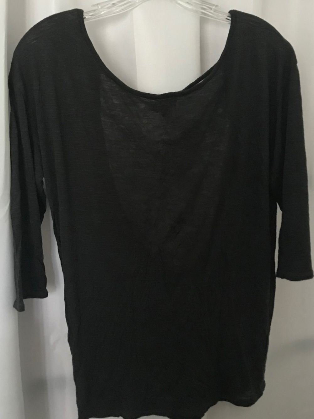 American Eagle Outfitter’s Slub Knit Top Lace Back 100% Rayon Sz M